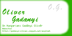 oliver gadanyi business card