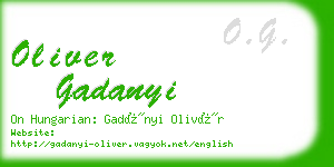 oliver gadanyi business card